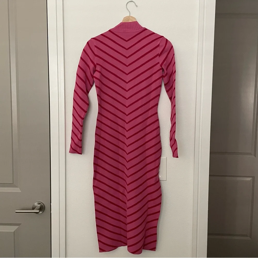 STAUD • castle heart striped midi cut out dress - Picture 7 of 10